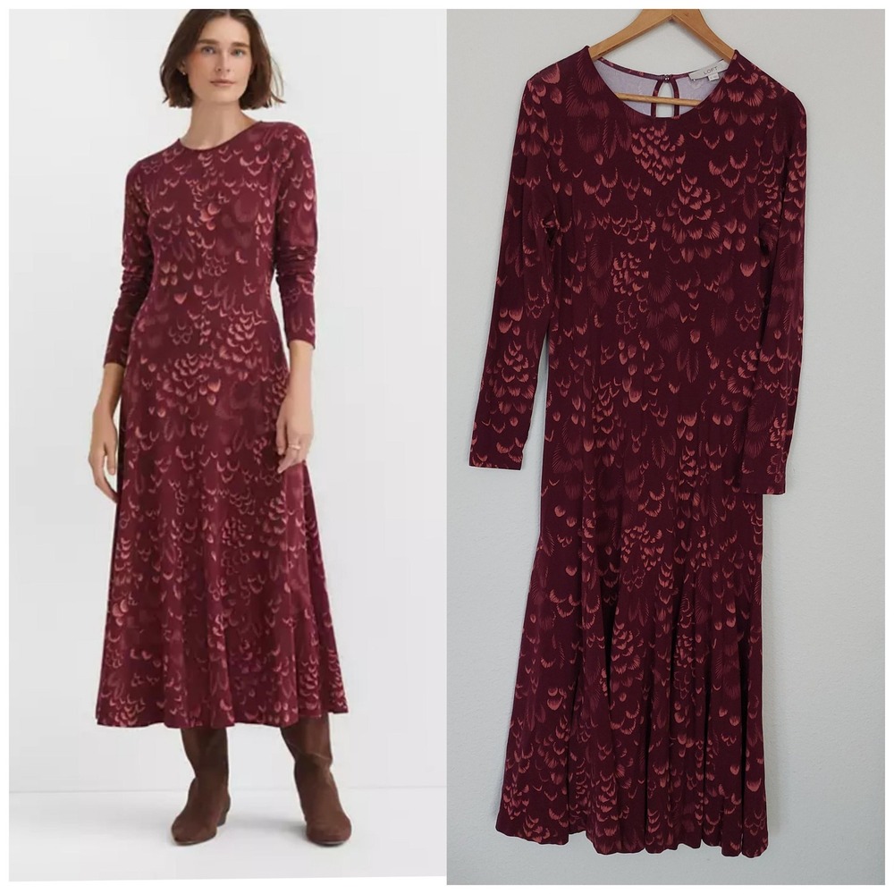 Loft Plume Godet Maxi‎ Dress Size Medium